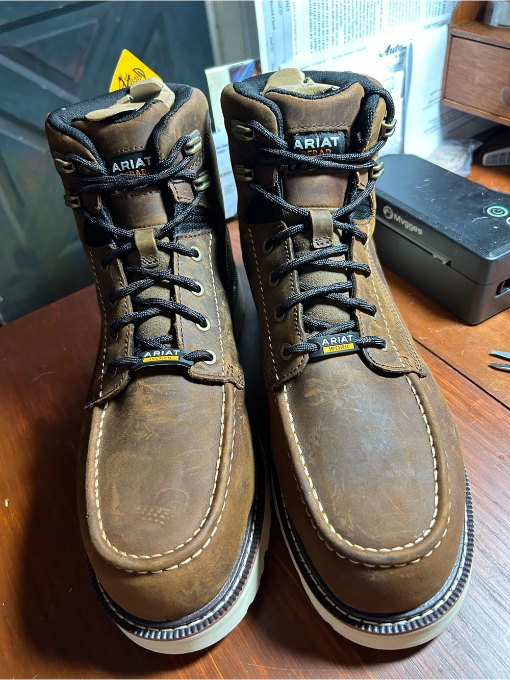 Ariat Brown Men’s Moc Toe Work Boots